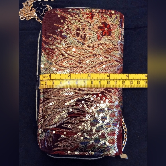 🌞Red Jeweled Crossbody/Clutch/Wallet - Picture 13 of 16